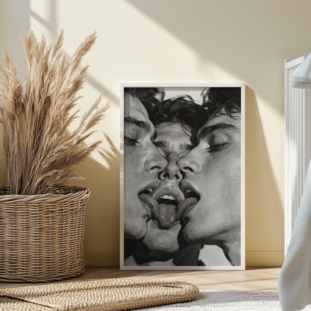 Three-Way Kiss — Queer Art Print