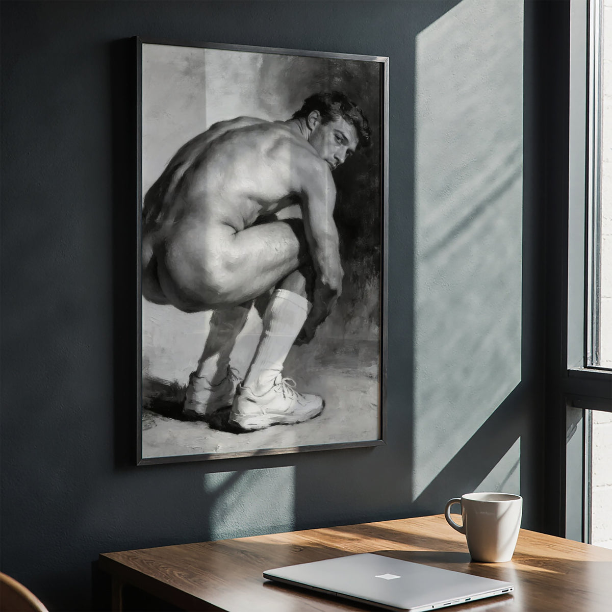 Socks & Trainers, Queer Men's Art Print wall art print from JMH Prints