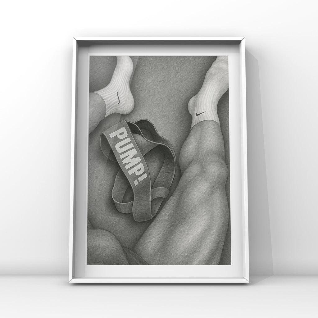 White Socks & Jockstrap, 18+ Men's Art Print wall art print from JMH Prints