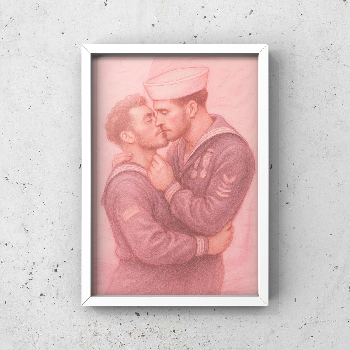 Pink Sailors — Queer Couple Art Print