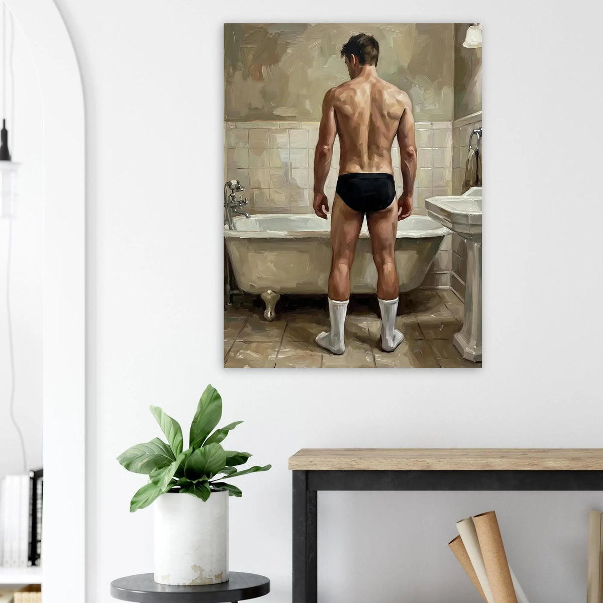 Man in Briefs, 18+ Gay Men's Art Print wall art print from JMH Prints